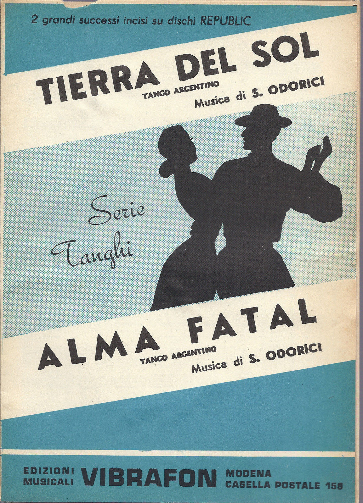 TIERRA DEL SOL - ALMA FATAL   S. Odorici  #  SPARTITO - Ediz. Vibrafon