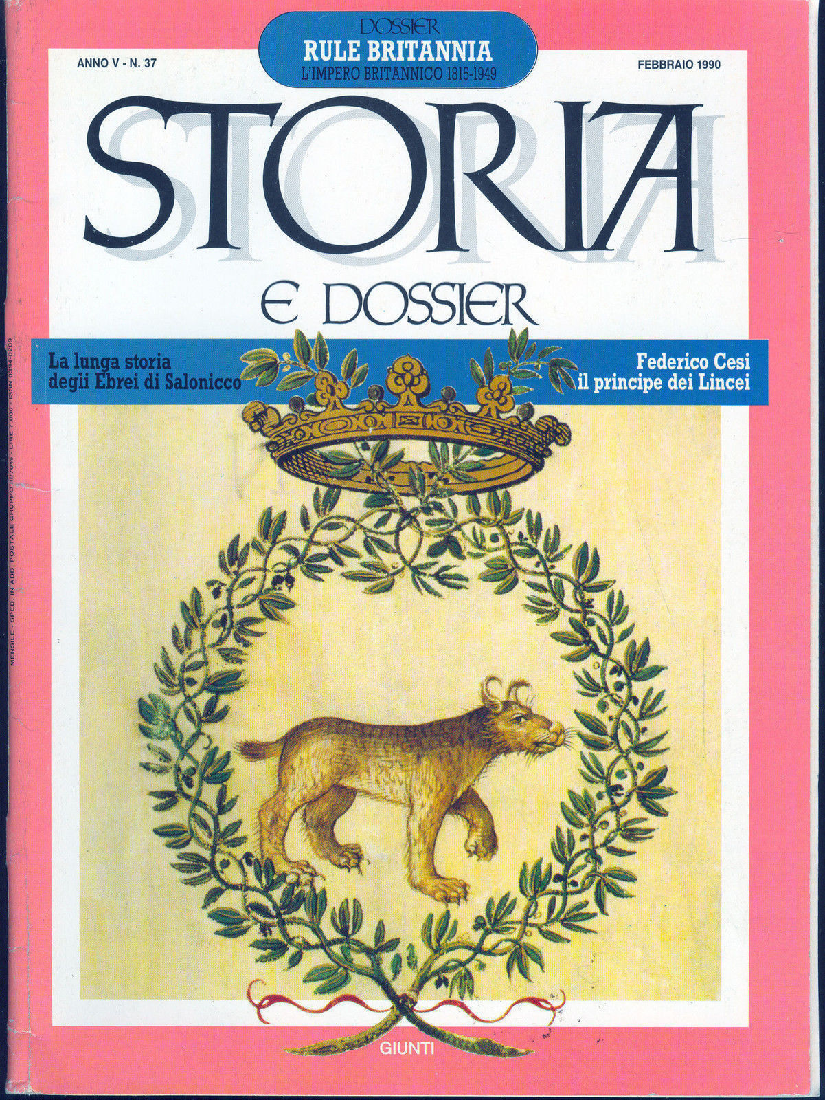 STORIA E DOSSIER N 37 - FEBBRAIO 1990