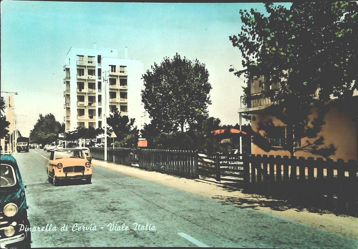 PINARELLA DI CERVIA - VIALE ITALIA - ACQUARELLATA V1962