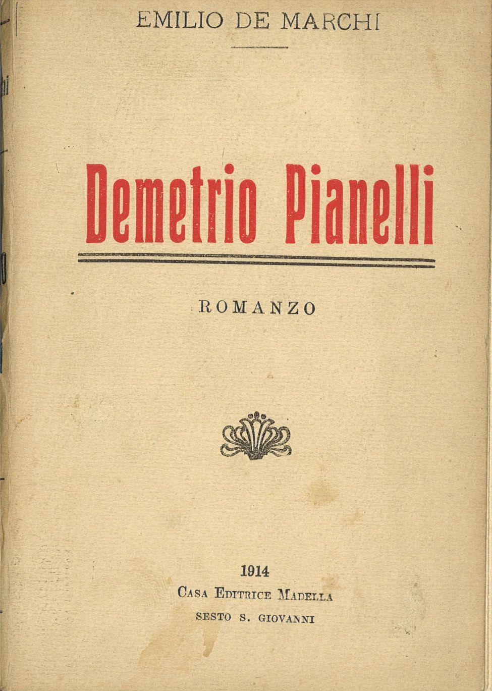 DEMETRIO PIANELLI  -  EMILIO DE MARCHI