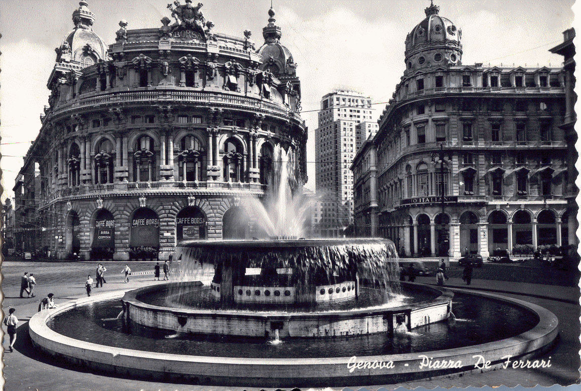 GENOVA - PIAZZA DE FERRARI V1959