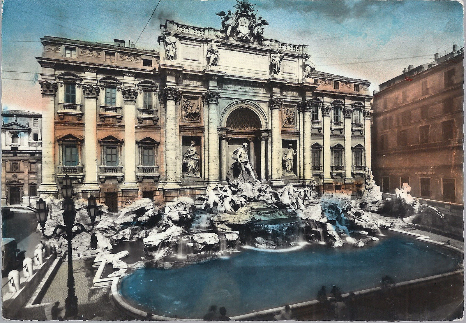 ROMA - FONTANA DI TREVI - V anni '50 - FG - acquerellat