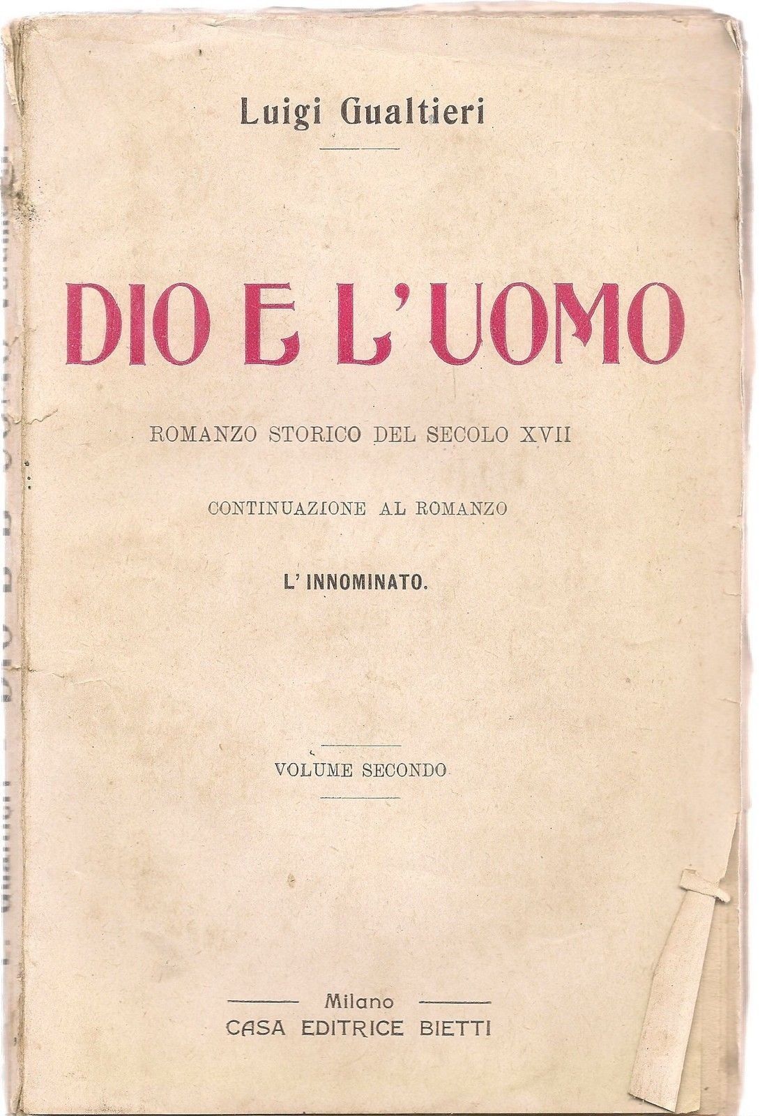 DIO E L'UOMO - LUIGI GUALTIERI
