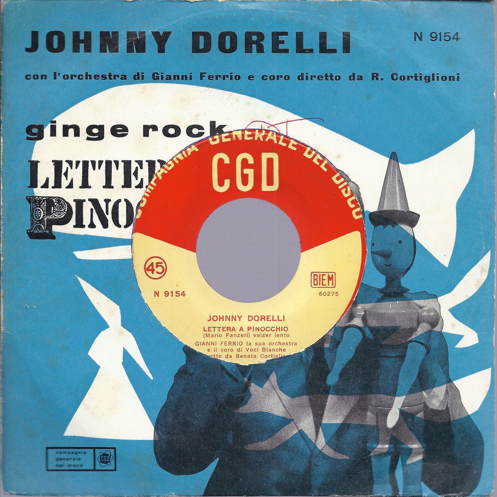 LETTERA A PINOCCHIO - GINGE ROCK - JOHNNY DORELLI