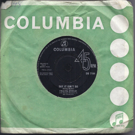 SAY IT ISN'T SO - DON'T BLAME ME  -- FRANK IFIELD