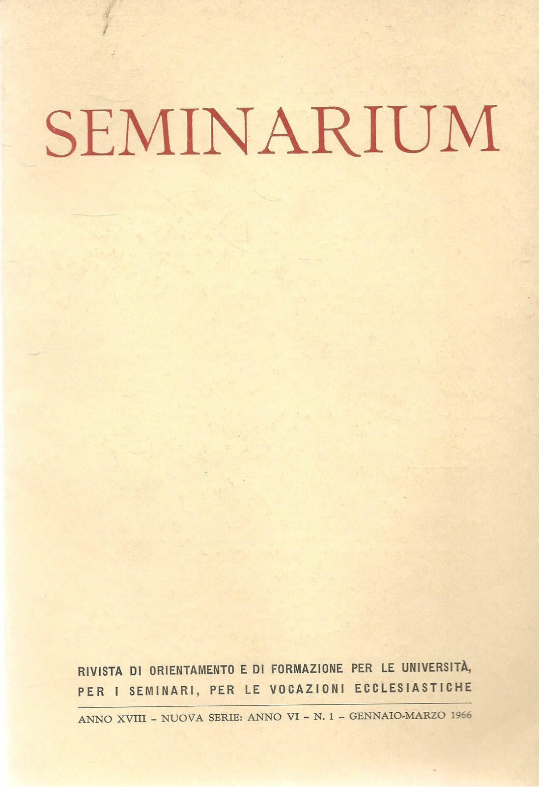 SEMINARIUM N. 1 - 1966
