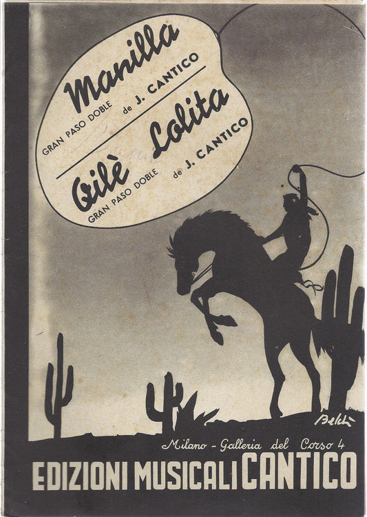 MANILLA - OILE' LOLITA  J.Cantico # SPARTITO - gran paso doble