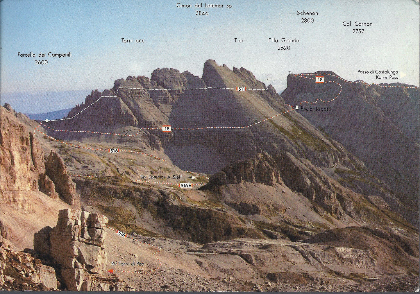 LATEMAR - SENTIERO ATTREZZATO 511 "CAMPANILI DEL LATEMA