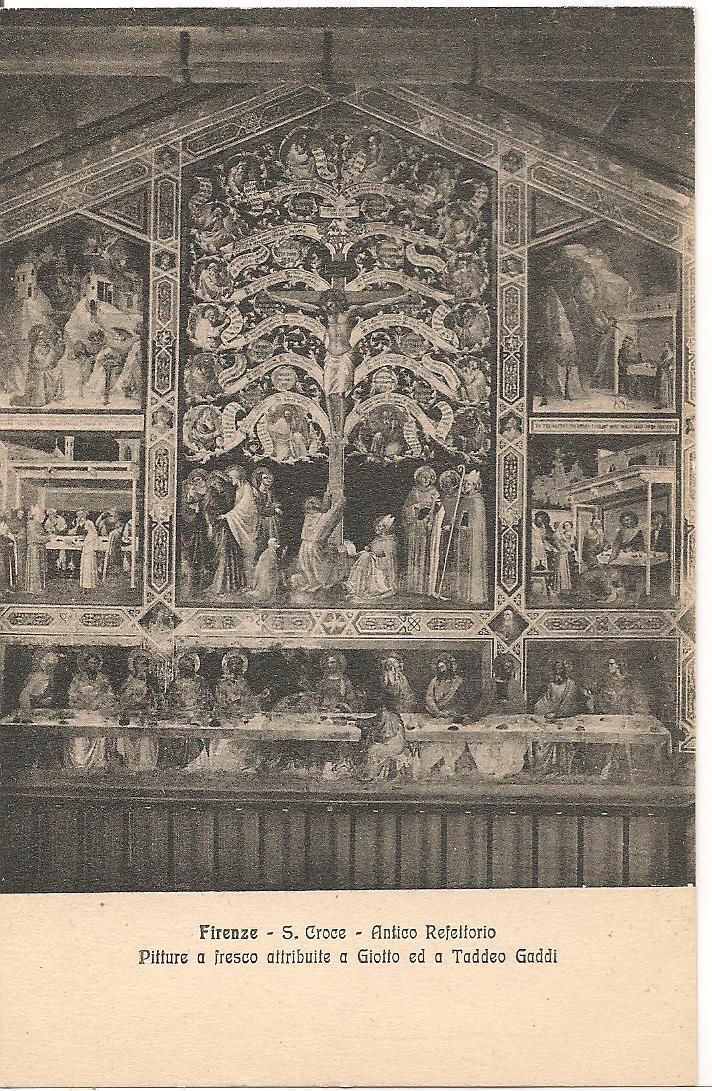 FIRENZE-S.CROCE-ANTICO REFETTORIO-PITTURE ATTRIBUITE A GIOTT