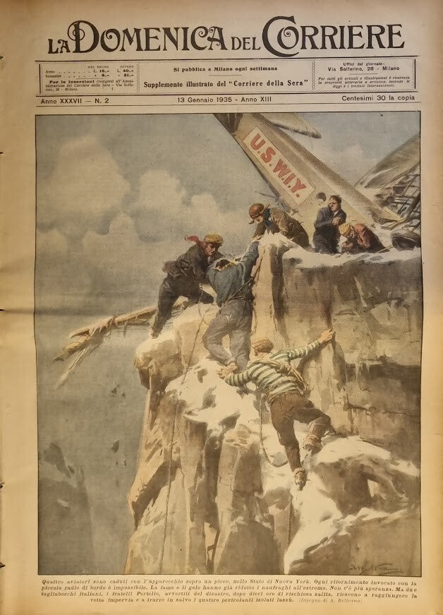 DOMENICA DEL CORRIERE 13 GENNAIO 1935 - ILL. A. BELTRAME