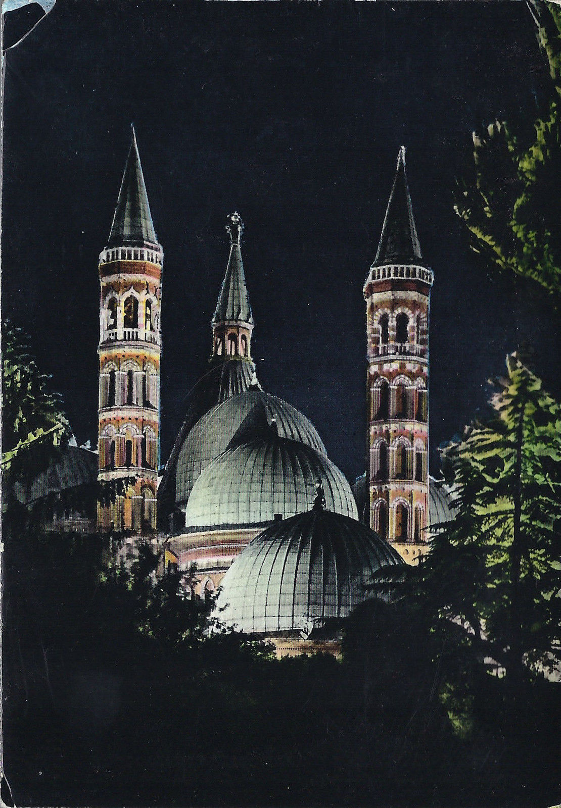 PADOVA - BASILICA DEL SANTO VISTA DA PONTECORVO - NOTTURNA -