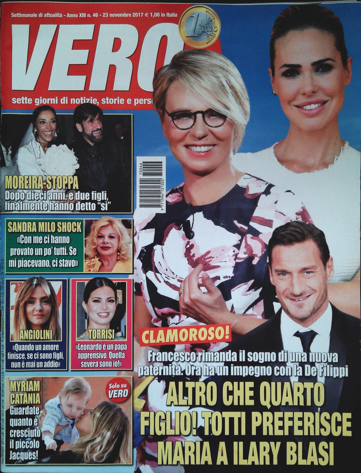 VERO 23 NOVEMBRE 2017 - TOTTI-ANGIOLINI-MOREIRA-STOPPA-TORRISI