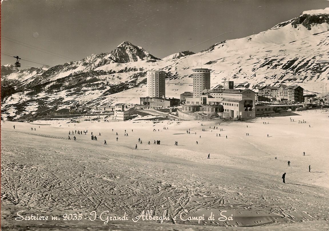 SESTRIERE - GRANDI ALBERGHI E PISTE DA SCI - V1953