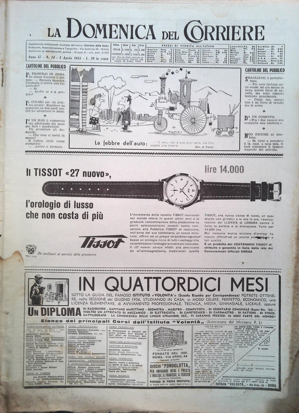 DOMENICA DEL CORRIERE N. 14 - 3 APRILE 1955