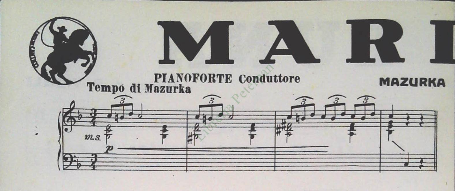 NELLA LUNA., valzer br. - MARILINA. mazurka br. -SPARTITO-SHEET MUSIC