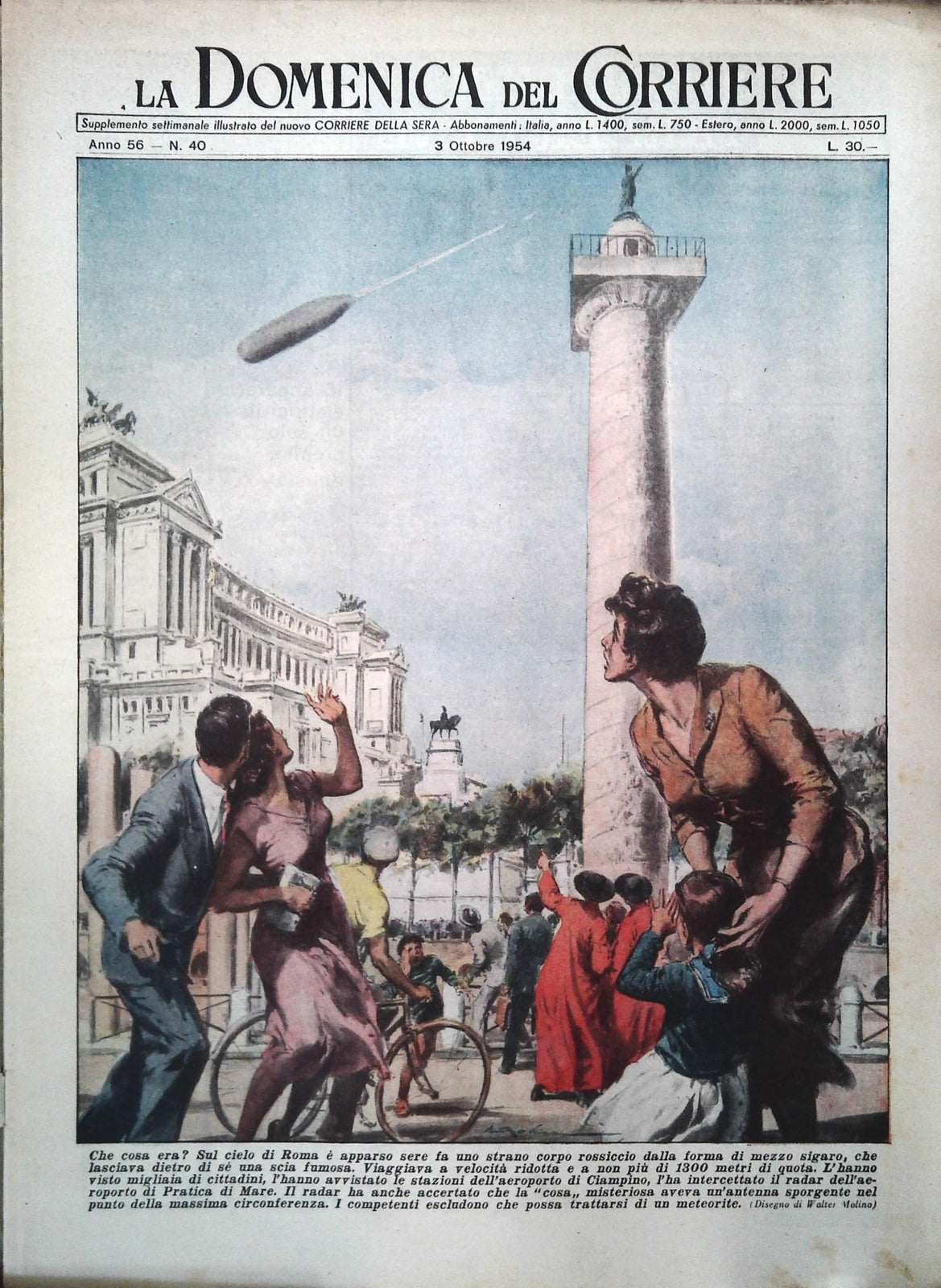 DOMENICA DEL CORRIERE N. 40 - 3 OTTOBRE 1954