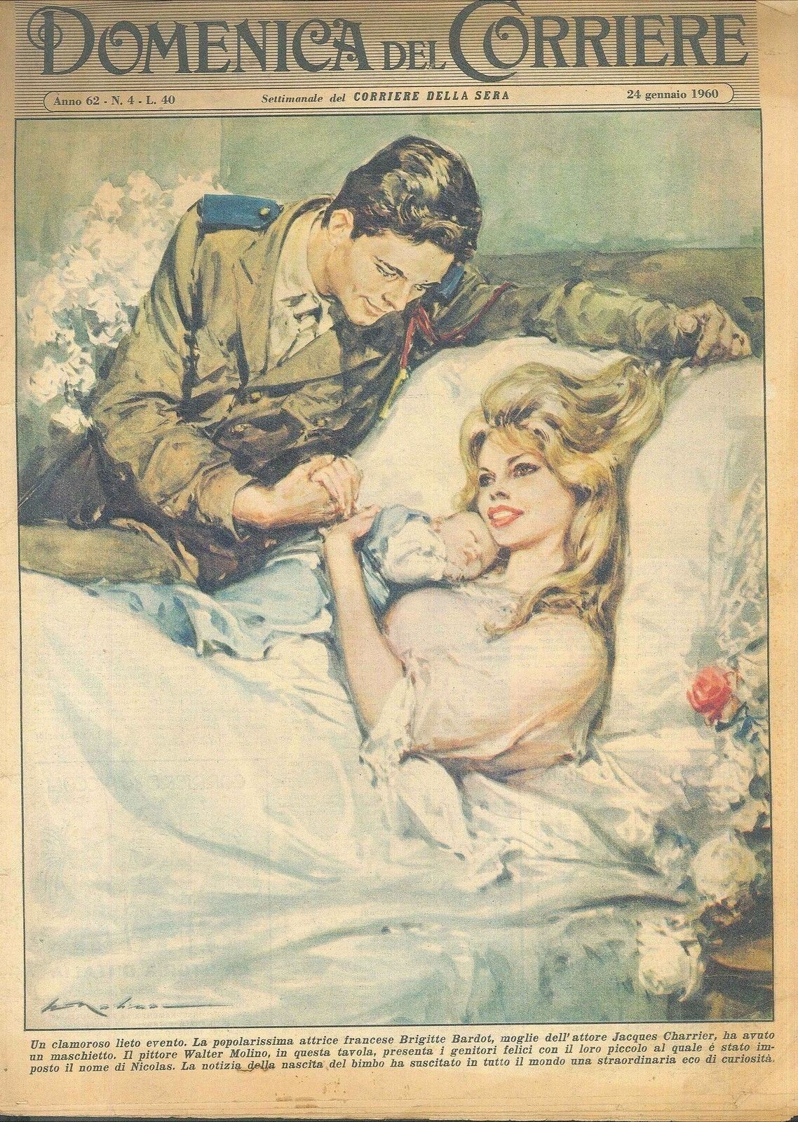 DOMENICA DEL CORRIERE N 4 - 24 GENNAIO 1960 - ILL. WALTER MOLINO