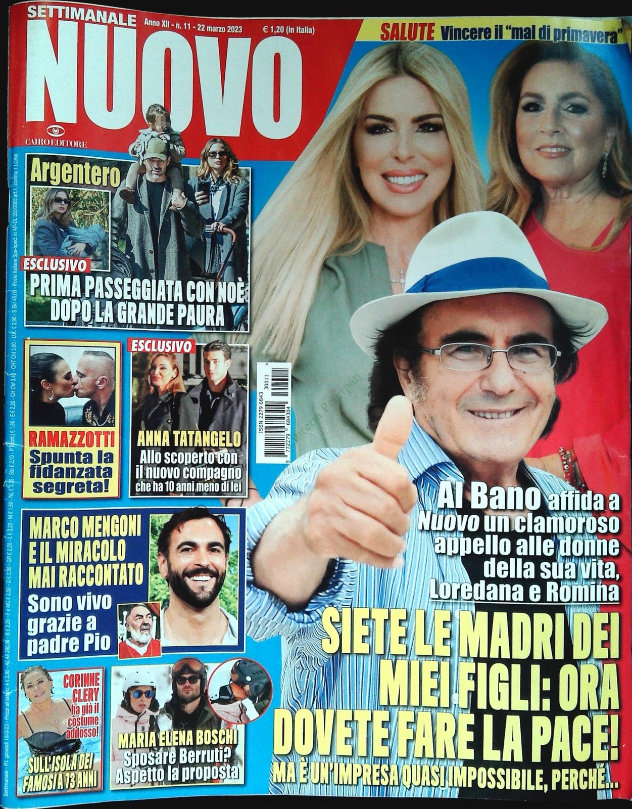 SETTIMANALE NUOVO 22 MARZO 2023 - AL BANO - ARGENTERO - TANTAGELO - MENGONI
