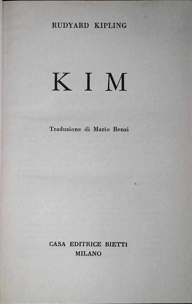 KIM - RUDYARD KIPLING