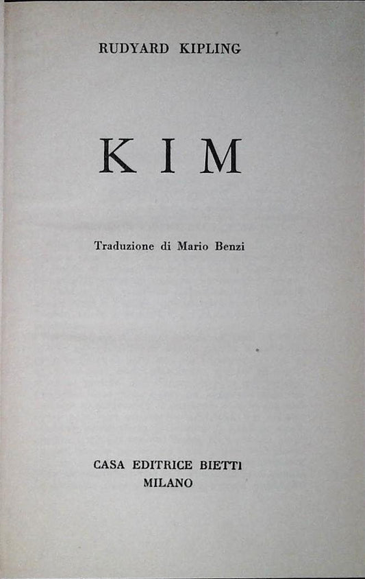 KIM - RUDYARD KIPLING