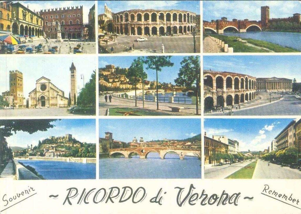 VERONA - NOVE VEDUTINE - V ANNI '70