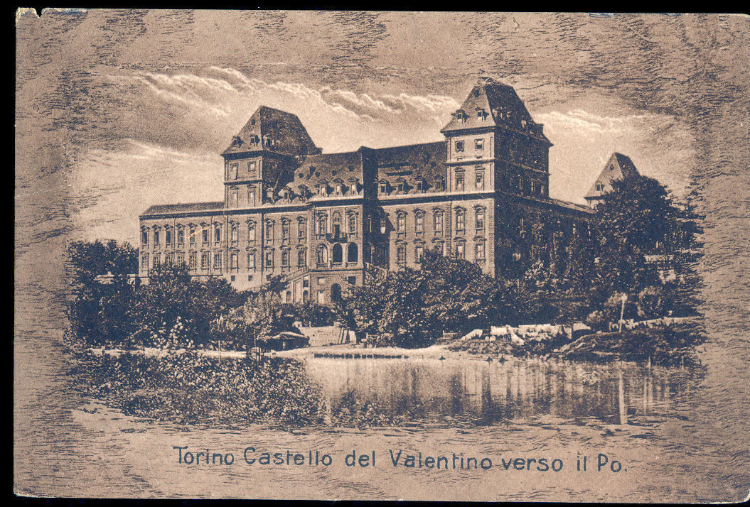 TORINO - CASTELLO DEL VALENTINO VERSO IL PO - NV - DISEGNATA