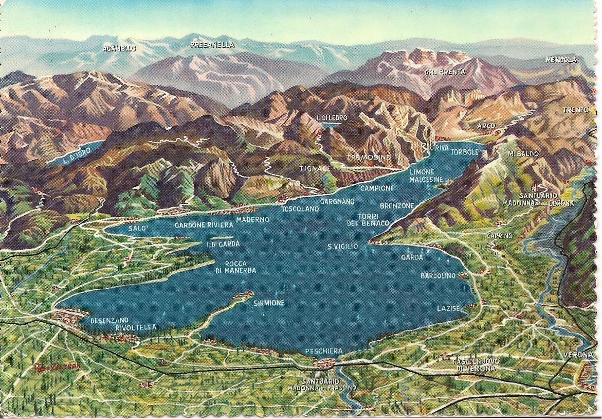 LAGO DI GARDA - PLANIMETRIA - NV