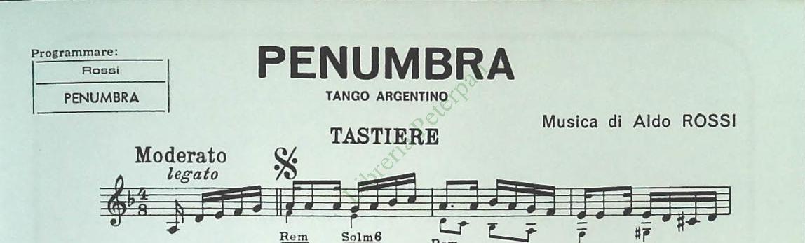 PEPERONCINO BLI.polca - PENUMBRIA.tango argentino - SPARTITO-SHEET MUSIC