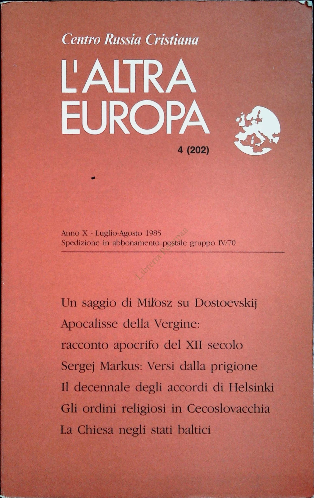 L'ALTRA EUROPA N. 202 - LUGLIO-AGOSTO 1985