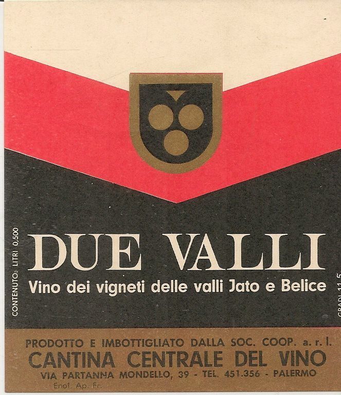 DUE VALLI - CANTINA CENTRALE DEL VINO PALERMO