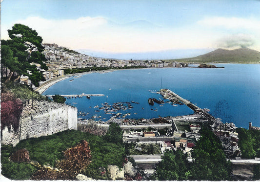 NAPOLI - PANORAMA - V1958 - ACQUERELLATA