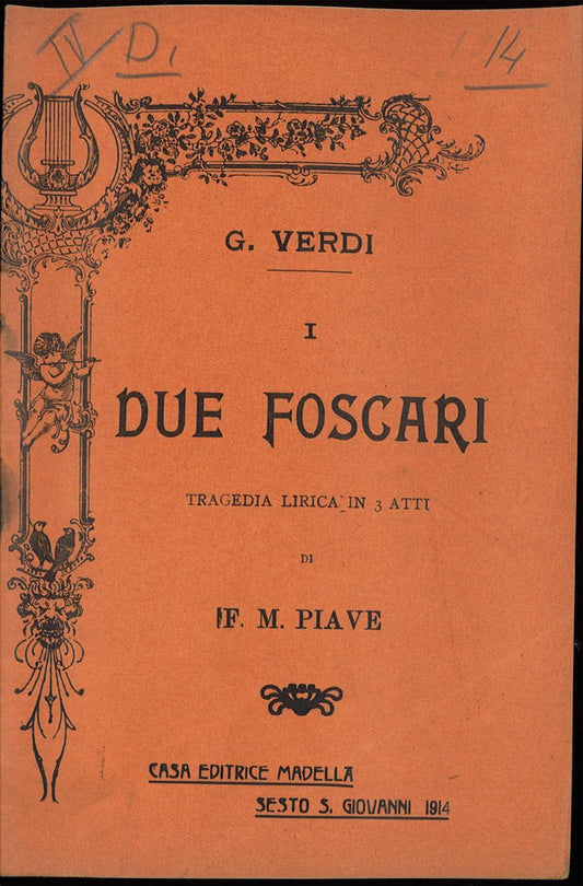 I DUE FOSCARI  -  G.VERDI-F.M.PIAVE   LIBRETTO D'OPERA