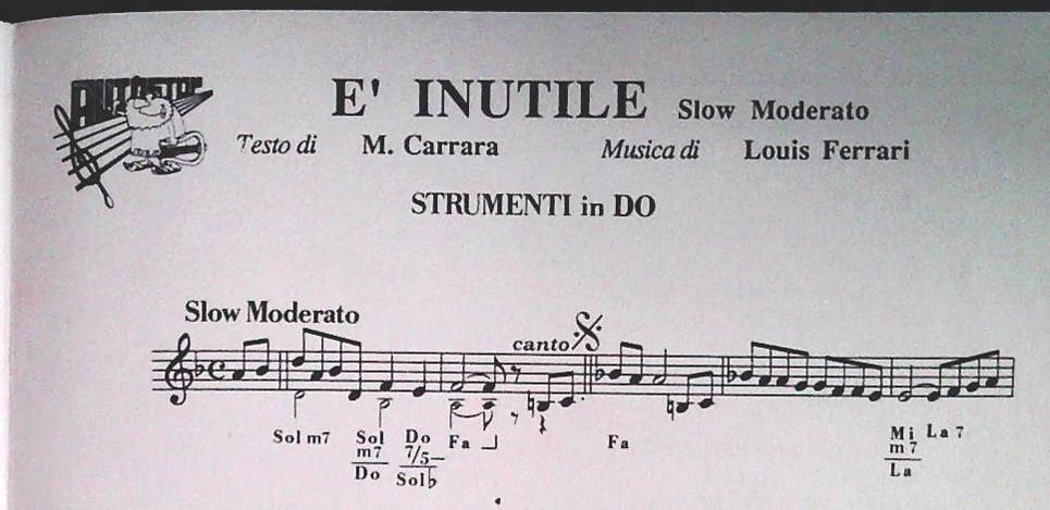 LOUIS FERRARI - TRE BRANI - SPARTITO-SHEET MUSIC