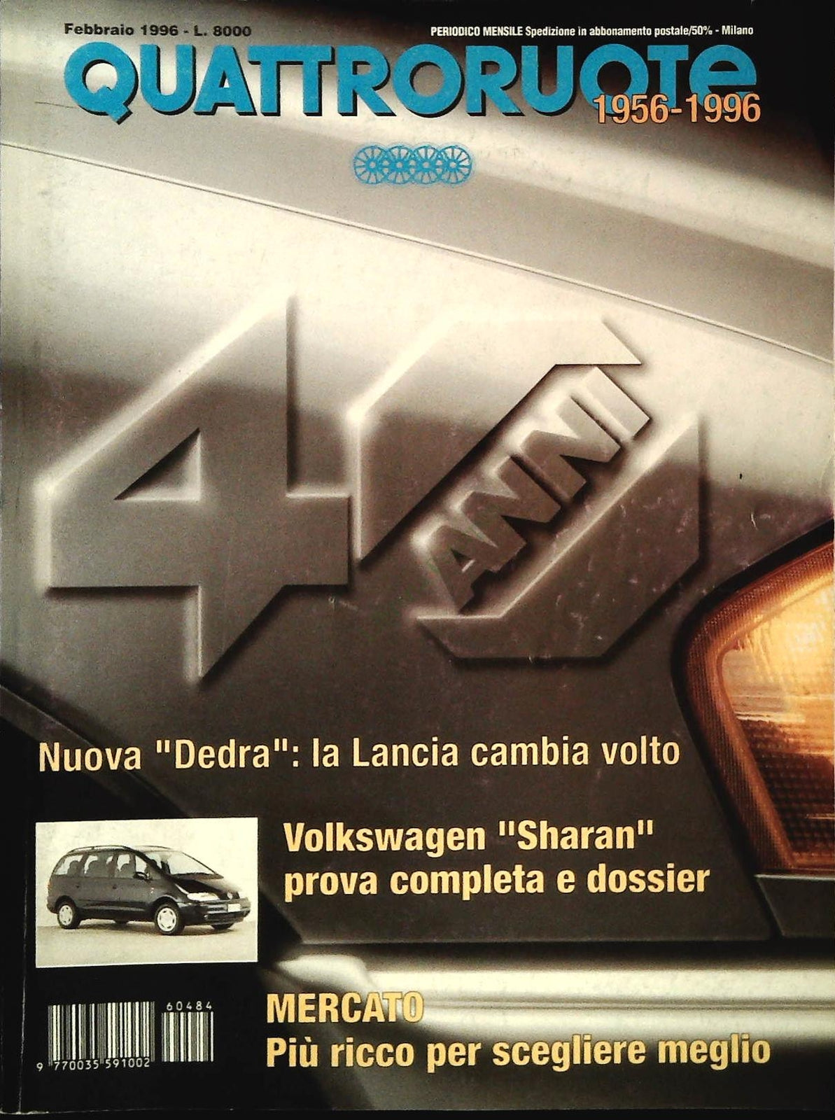 QUATTRORUOTE N. 484 - FEBBRAIO 1996 - INSERTO INCLUSO