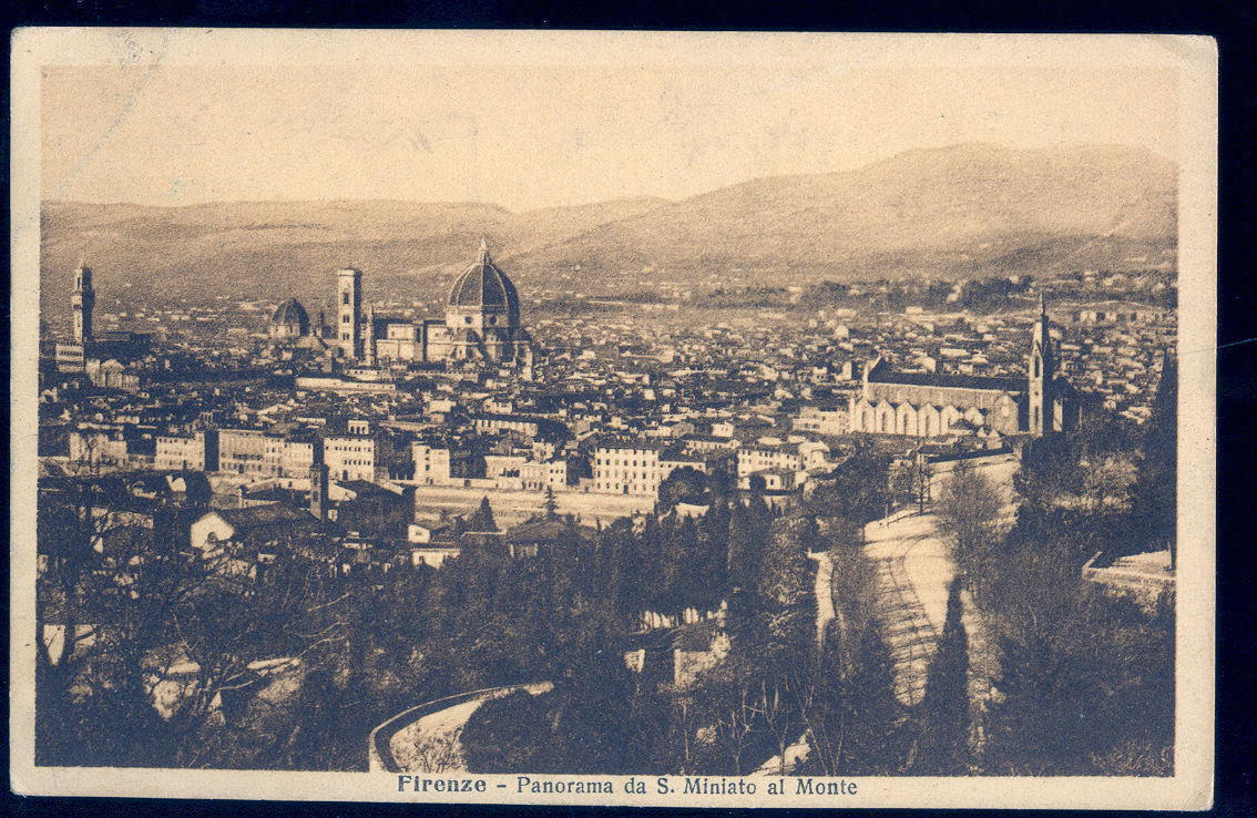 FIRENZE - PANORAMA DA S.MINIATO AL MONTE - V1922