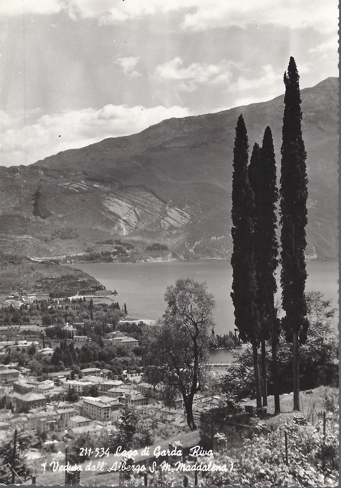 LAGO DI GARDA - RIVA - VEDUTA DALL'ALBERGO S. M. MADDAL