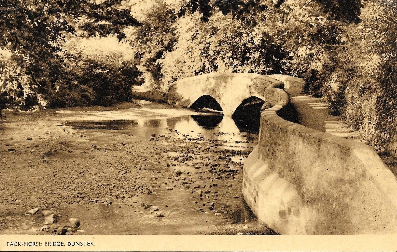 DUNSTER - PACK-HORSE BRIDGE - V/T1956