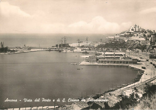 ANCONA - VISTA DEL PORTO E DI S. CIRIACO - V1952
