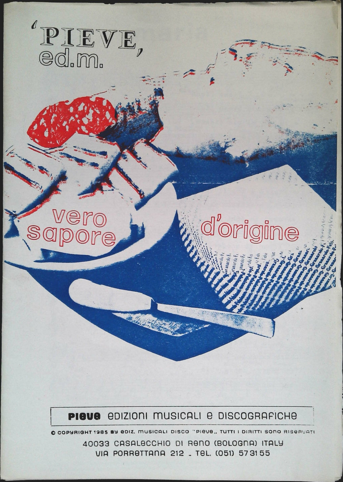 VERO SAPORE D'ORIGINE -  BRANI - SPARTITO-SHEET MUSIC