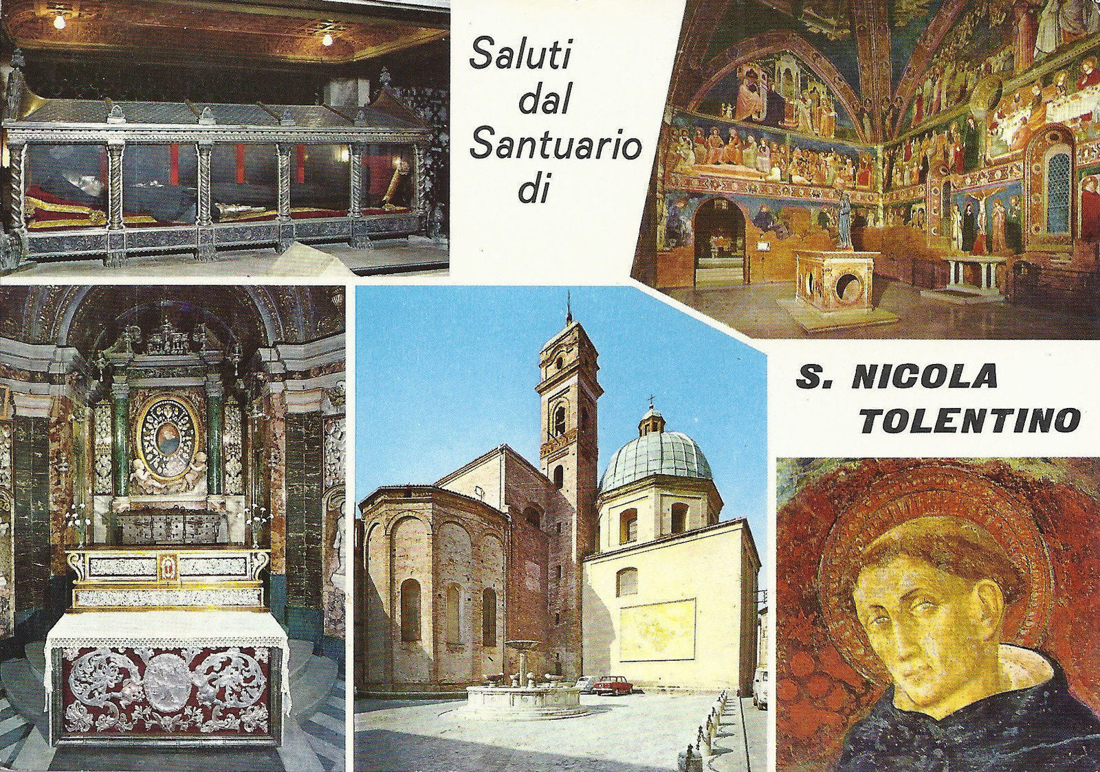 TOLENTINO - SALUTI DAL SANTUARIO DI S. NICOLA - 5 VEDUTE - V