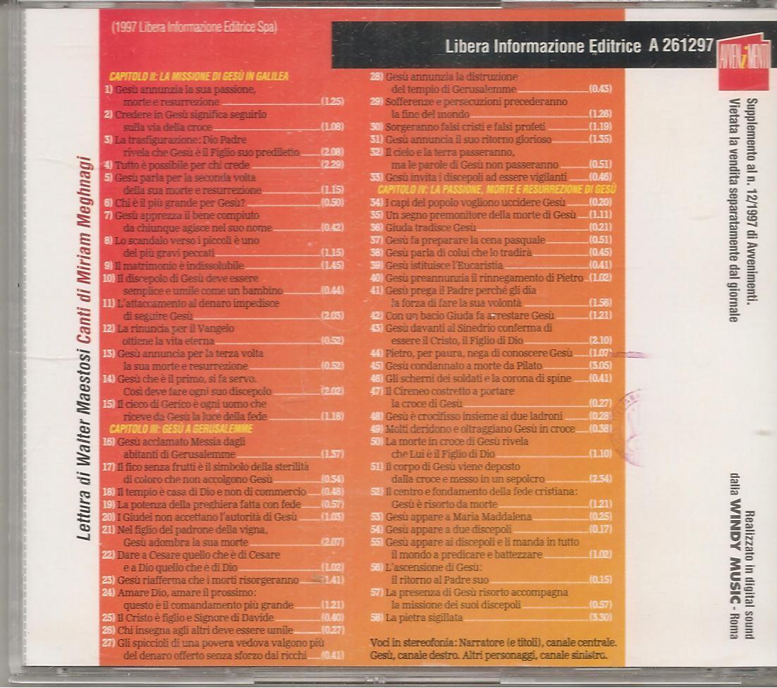 IL VANGELO SECONDO MARCO LETTO DA WALTER MAESTOSI - CD