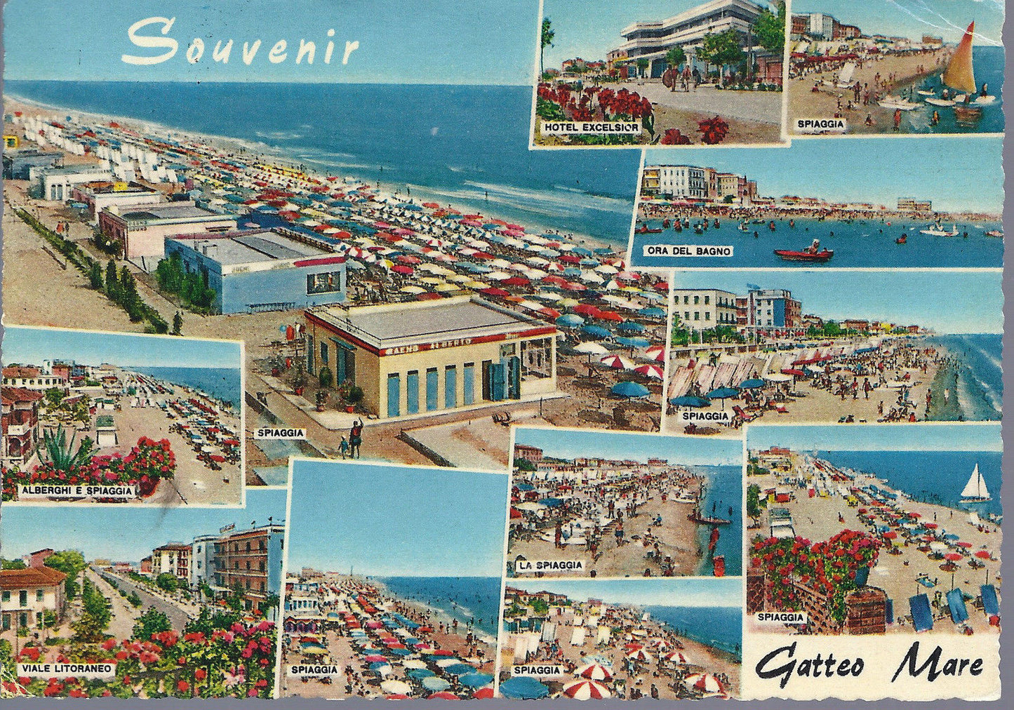 GATTEO MARE - SOUVENIR - VEDUTINE VARIE - V 1962 - FG