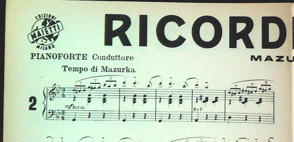 DANZE CAMPAGNOLE - QUATTRO BRANI - SPARTITO - SHEET MUSIC