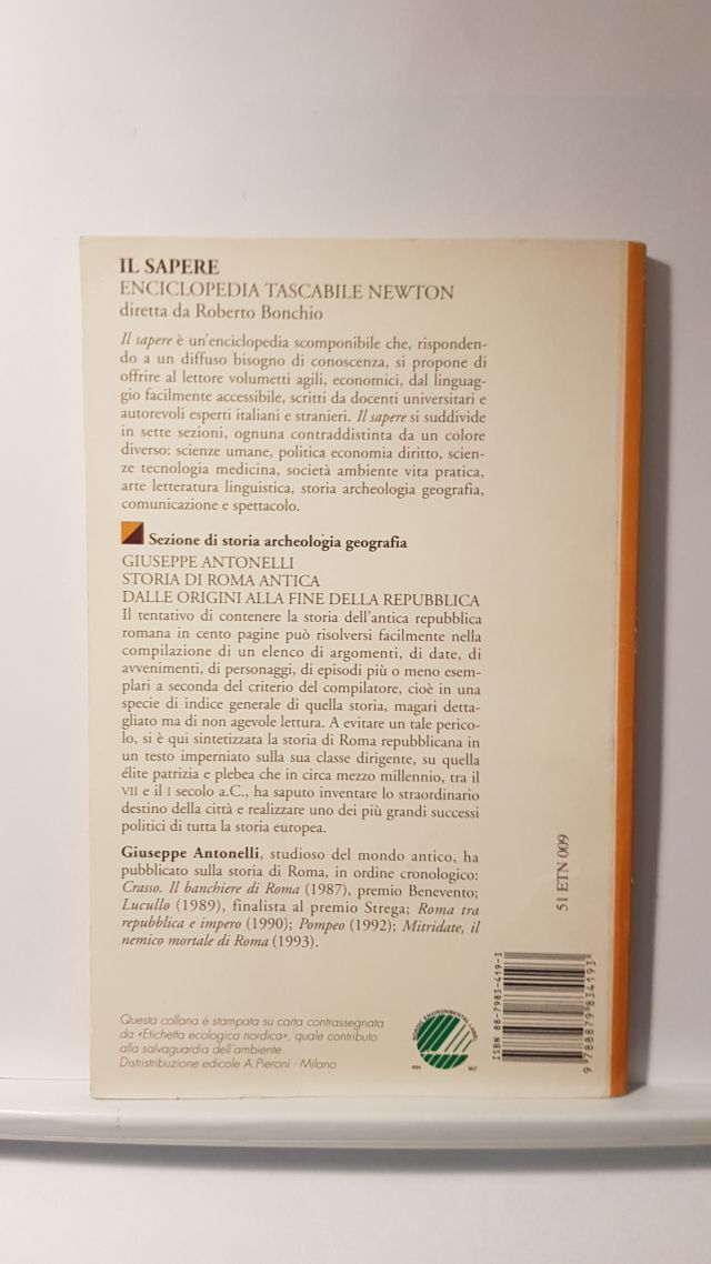 STORIA DI ROMA ANTICA. DALLE VORIGINI ALLA FINE DELLA REPUBLICA - G. ANTONELLI