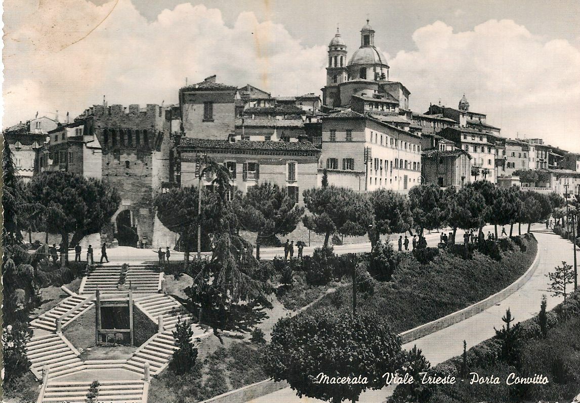MACERATA - VIALE TRIESTE - PORTA CONVITTO - V1956