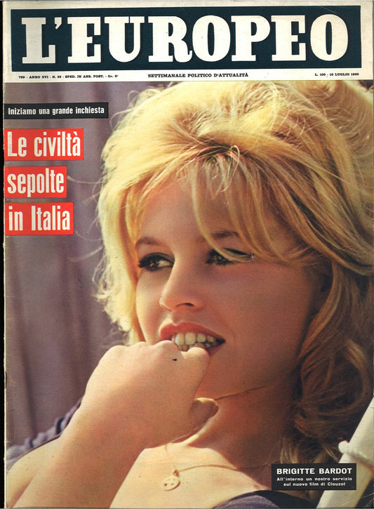 L'EUROPEO 10 LUGLIO 1960 - LE CIVILTA' SEPOLTE IN ITALIA