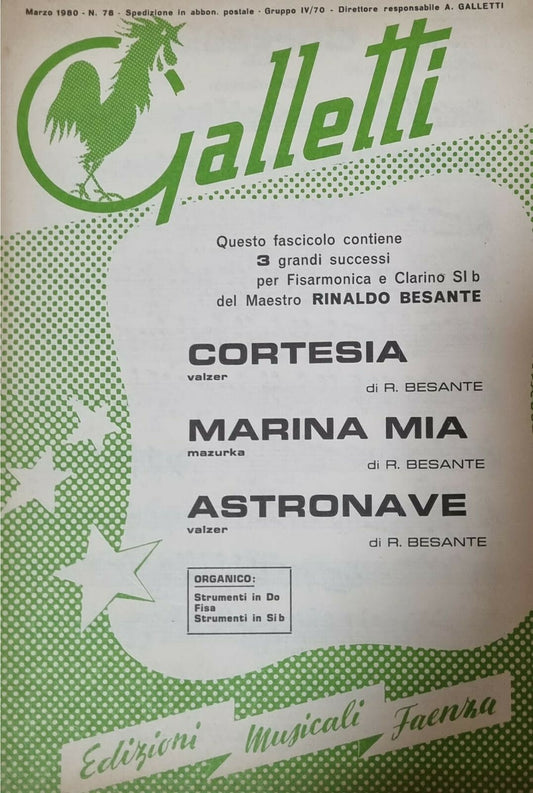 CORTESIA.valzer - MARINA MIA.mazurka - ASTRONAVE.valzer - SPARTITO-SHEET MUSIC
