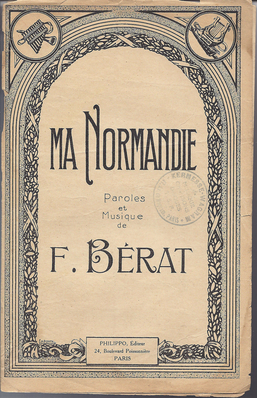 MA NORMANDIE (F. Berat) - AU CAPRICE DU VENT (Feyler - Maurice-Pesse) # SPARTITO