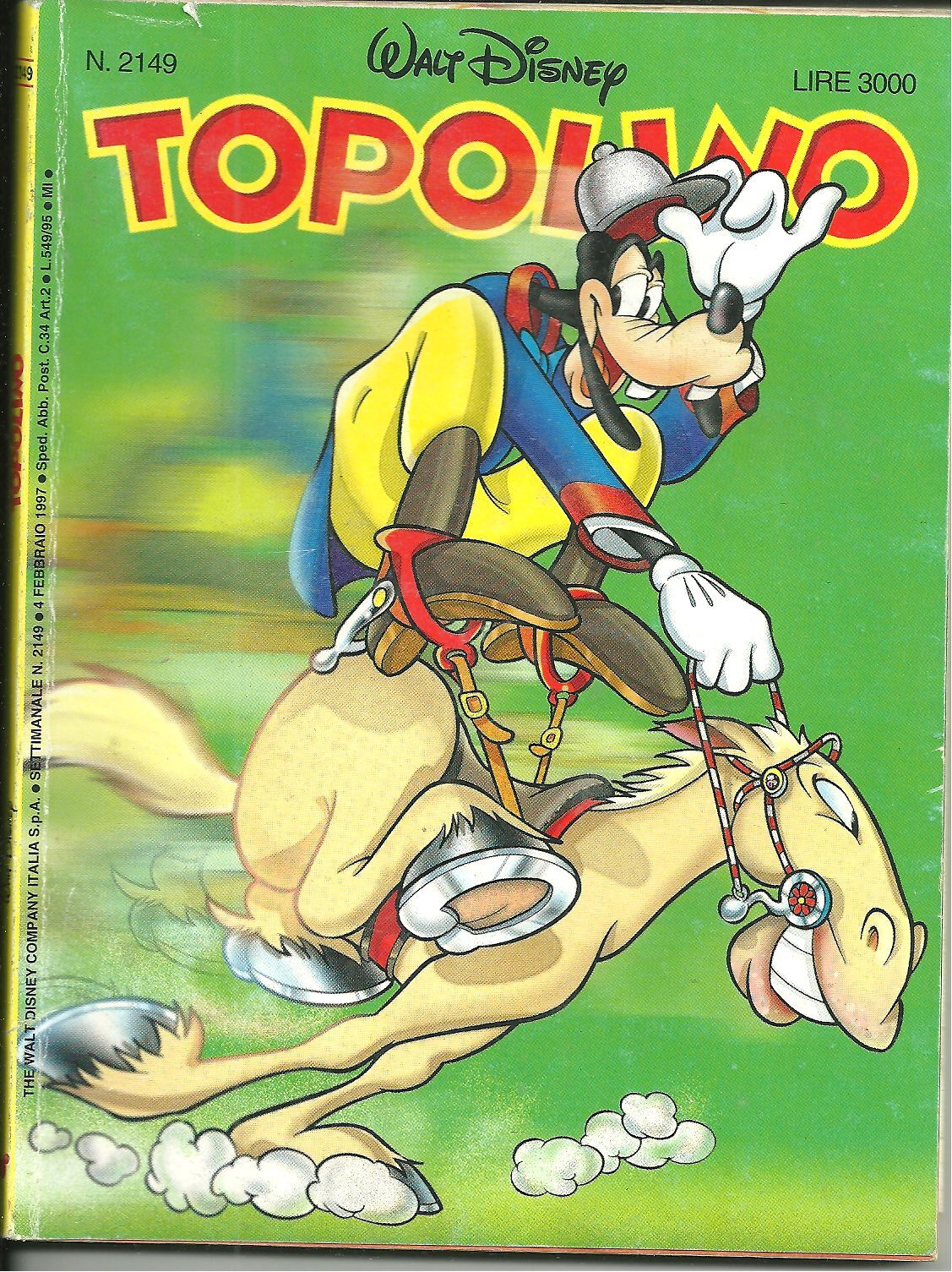 TOPOLINO N. 2149 - 4 FEBBRAIO 1997