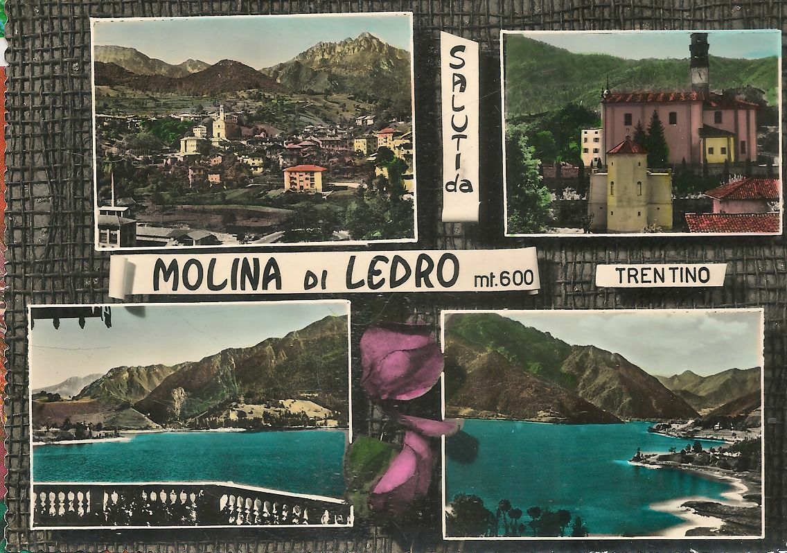 MOLINA DI LEDRO - QUATTRO VEDUTE - V1958 - ACQUARELLATA